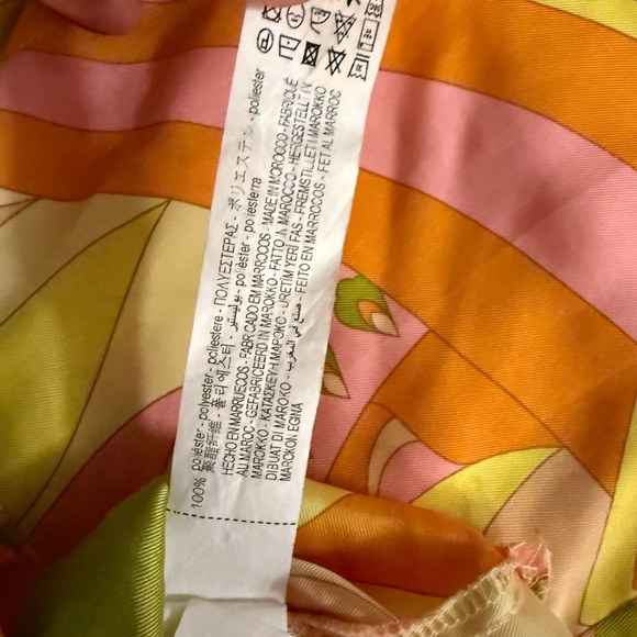 Zara SS22 Colorful Mod Satin Wide Leg Pants & Top l Set sz L - Picture 13 of 15